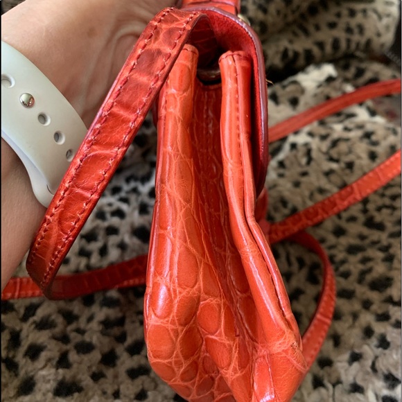 ⚫️SOLD⚫️Furla Mini Croc Crossbody & Dustbag - Picture 7 of 14